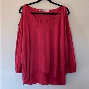 Michael Stars cold shoulder shirt One size pink